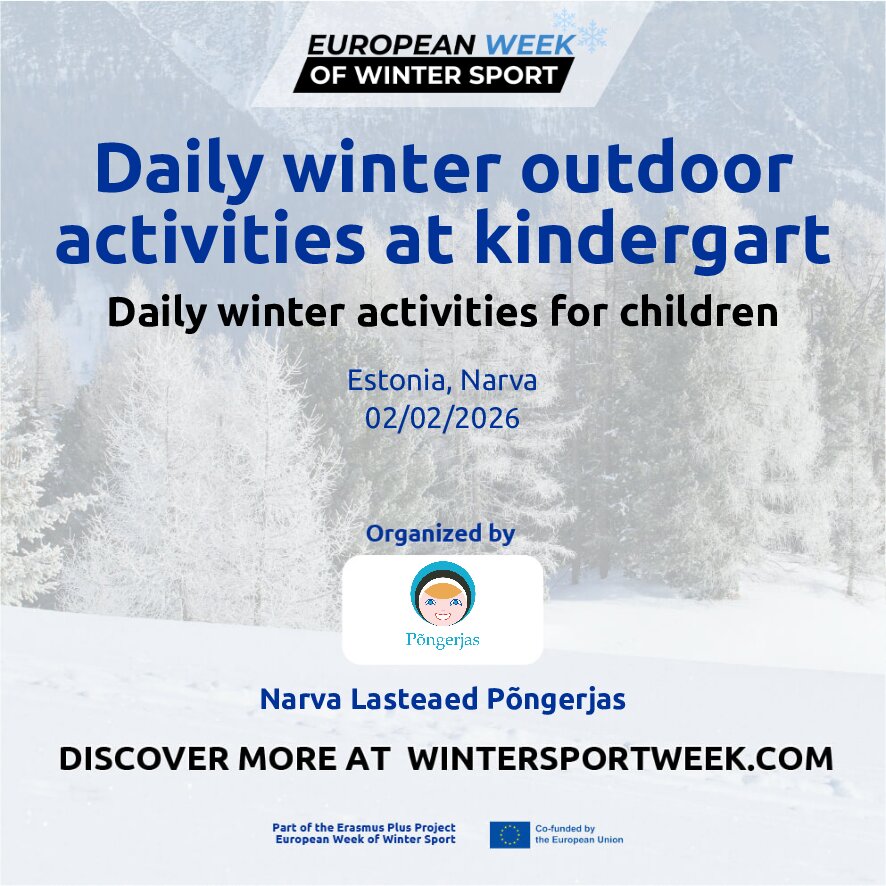 Daily winter outdoor activities at kindergart - European Week of Winter ...